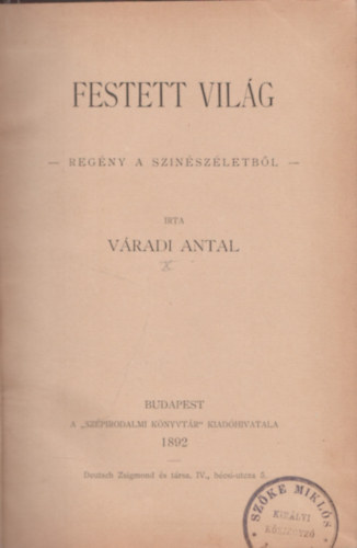 Vradi Antal - Festett vilg