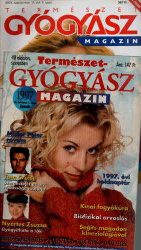 dr Grgei Katalin - 4 db Termszetgygyszat magazin: 1997/Janur, 1999/Mjus, Jlius, Augusztus, 2003/Szeptember.