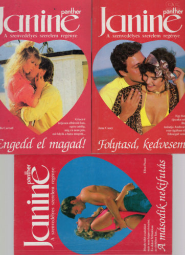 Phyllis Carroll, Ellen Piano June Casey - Janine romantikus könyv ( 3 db együtt ) 1. A második nekifutás, 2. Engedd el magad ! 3. Folytasd, kedvesem !