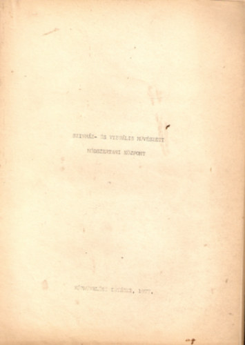 F�ldi�k Andr�s, Benk� �va - Sz�nh�z- �s vizu�lis m�v�szeti m�dszertani k�zpont