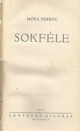 M�ra Ferenc - Sokf�le