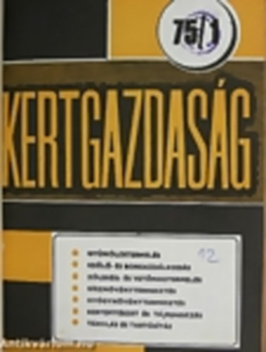 Mezgazdasgi s lelmezsgyi minisztrium - Kertgazdasg  80 /3