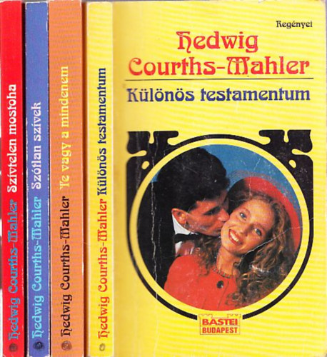 Hedwig Courths-Mahler - 4 db. romantikus regény (Különös testamentum + Te vagy a mindenem + Szótlan szívek + Szívtelen mostoha)