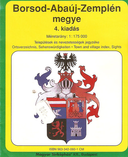 Borsod-Abaúj-Zemplén megye - Megyetérkép 1:175 000