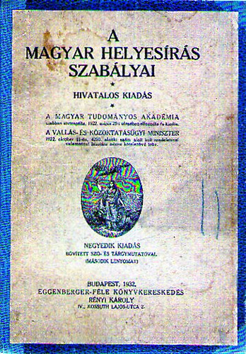 A magyar helyesrs szablyai
