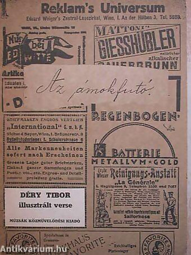 D�ry Tibor - Botka Ferenc - Az �mokfut� - Der Amokl�ufer D�RY TIBOR ILLUSZTR�LT VERSE - EIN ILLUSTRIERTES GEDICHT VON TIBOR D�RY - D�ry Tibor eredeti k�zirat�nak hasonm�sa - Magyar  N�met