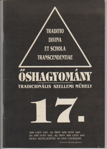 shagyomny. Tradicionlis szellemi mhely 17.