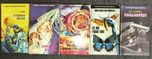 Fekete Gyula, Nemere István, David Konsztantyinovszkij, Hal Clement C. S. Lewis - (5db) Kozmosz Fantasztikus Könyvek könyvcsomag: A csendes bolygó / Szerelmesek bolygója / Holtak harca - Játszma tízmilliárdért / Az idő fogva tart / csillagfény