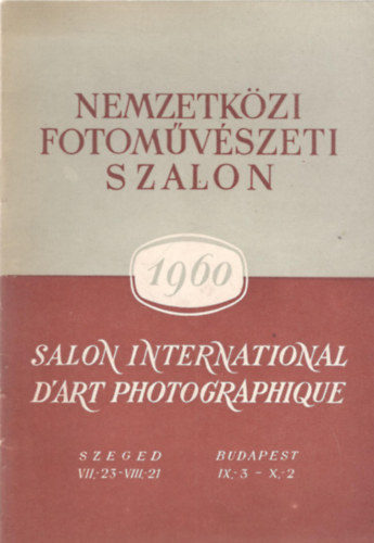Nemzetk�zi Fofom�v�szeti Szalon 1960