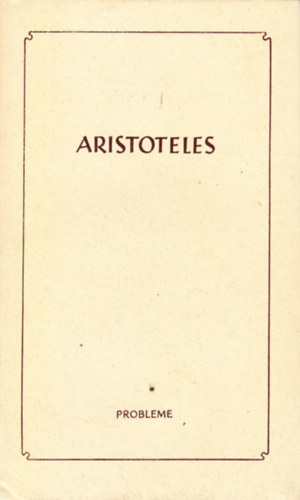 Aristoteles - Probleme
