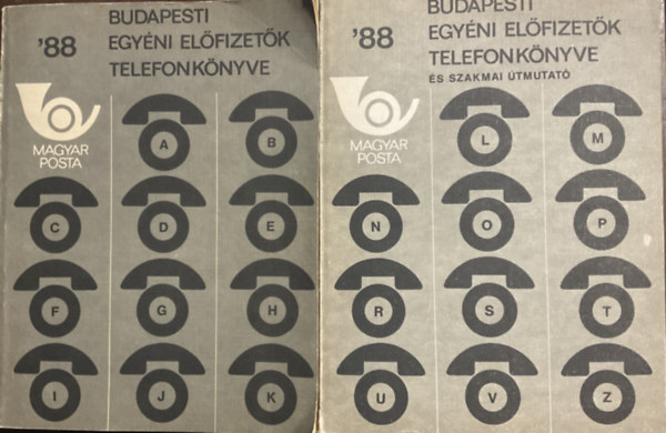 Budapesti egy�ni el�fizet�k telefonk�nyve 1988 I-II.