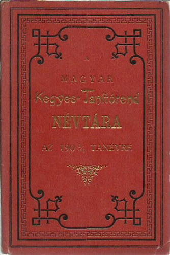 Magyar Kegyes-Tantrend nvtra az 1905/06 tanvre