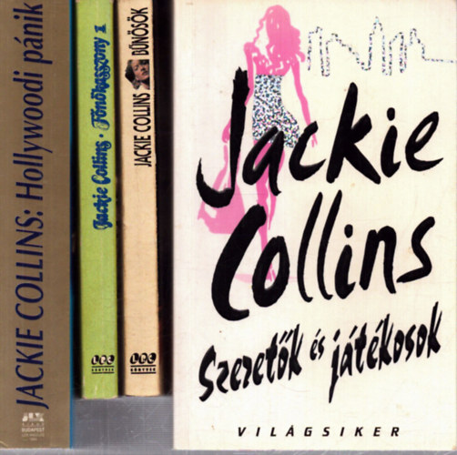 Jackie Collins - 4 db Jackie Collins kötet: Főnökasszony - Bűnösök - Hollywoodi pánik - Szeretők és játékosok