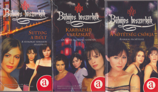 Nincs feltüntetve - 3 db Bűbájos Boszorkák kötet: Suttog a múlt - Karmazsin varázslat - A sötétség csókja