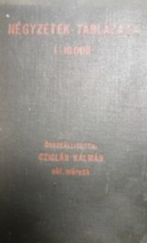 Czigln Klmn  (szerk.) - Ngyzetek tblzata 1-10.000