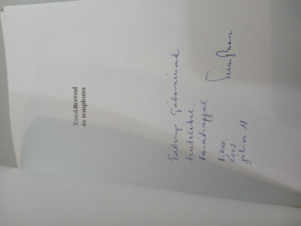 Tilhof Endre - T�sokBer�nd �s temploma (Fejezetek a k�zs�g m�ltj�b�l)