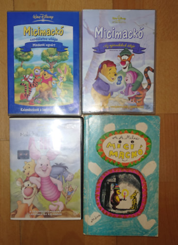 Walt Disney A. A. Milne - Micimack�-csomag: Micimack� ()k�nyv) + 3 DVD: Micimmack� csod�latos vi�ga - Mindenki egy�rt, Az aj�nd�kok ideje, malacka a h�s (DVD)