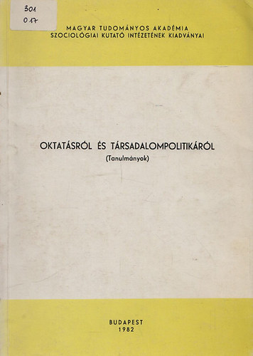 Oktat�sr�l �s t�rsadalompolitik�r�l