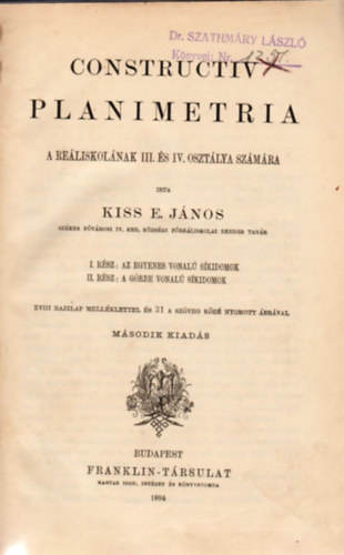 Kiss E. Jnos - Constructiv planimetria