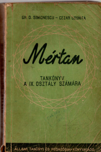 Cezar Cosnita GH. D. Simionescu - Mrtan - tanknyv a IX. osztly szmra