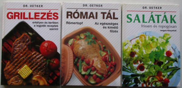 3 db Dr. Oetker szakcsknyv (Saltk, Rmai tl, Grillezs)