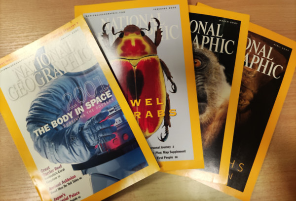 National Geographic 2001 January-February-March-April (4 db sz�rv�nysz�m)