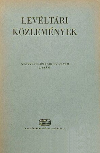 Balzs Pter - Levltri kzlemnyek 43. vf. 2. szm