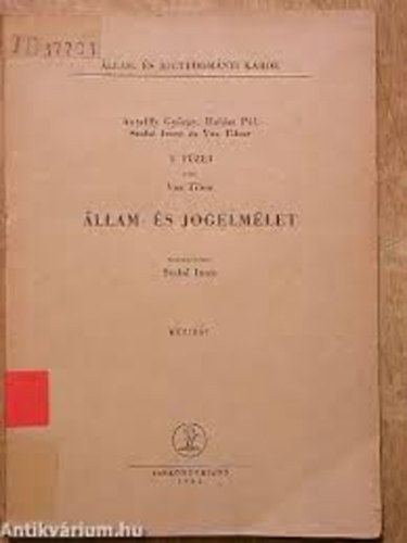 Vas Tibor - �llam- �s jogelm�let (K�zirat)