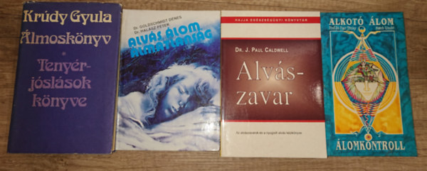 Dr. Goldschmidt Dénes, Dr. J. Paul Caldwell Krúdy Gyula - 4 könyv az álomról, alvászavarról:Álmoskönyv/tenyérjóslások könyve, Alvás, álom, álmatlanság, Alvászavar, Alkotó álom - Álomkontroll