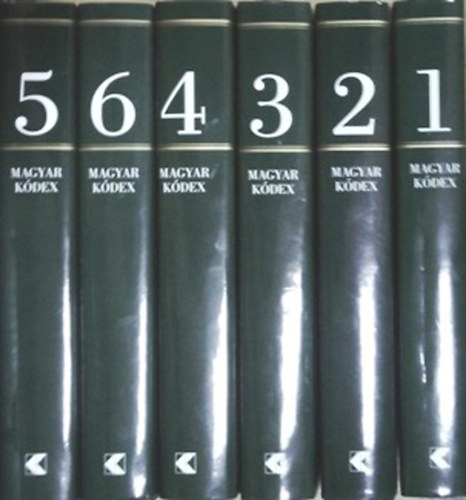 Szentp�teri J�zsef  (f�szerk.) - Magyar K�dex 1-6. (I-VI.)- CD mell�klettel