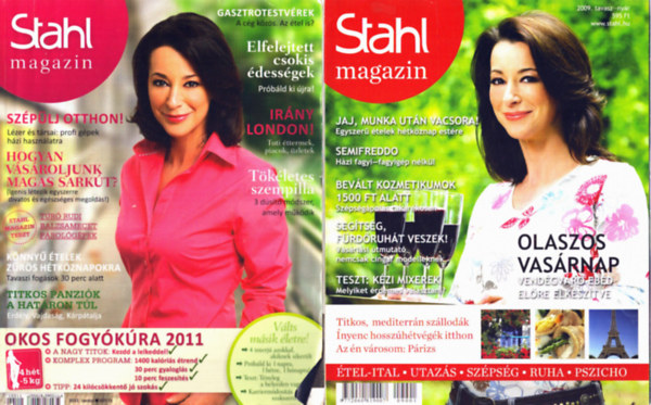 Stahl Judit (f�szerk.) - 2 db Stahl magazin: 2009. tavasz-ny�r + 2011. tavasz