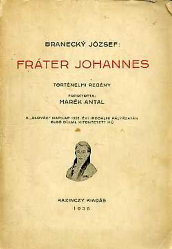 Branecky Jzsef - Frter Johannes