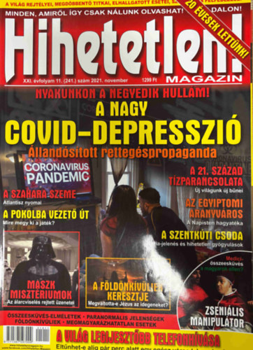 Hihetetlen magazin XXI. évfolyam 11. (241.) szám 2021. november