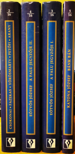 Katona Jzsef, Csokonai Vitz Mihly, Fazekas Mihly, Vrsmarty Mihly, Petfi Sndor, Arany Jnos Etvs Jzsef - 3 db knyv a Magyar Irodalom Remekei sorozatbl: Katona Jzsef: Bnk Bn - Etvs Jzsef: A falu jegyzje I-II  - Dorottya - Ludas Matyi - Csongor s Tnde - Jnos vitz - Toldi
