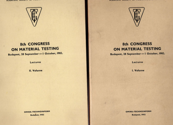 dr. Dr. Ern Czoboly Erika  Buray Mihlyi - 8 th Congress on material testing Budapest , 28 September-1 October, 1982 I-III.