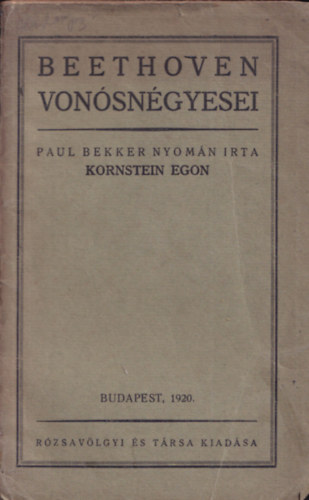 Kornstein Egon - Beethoven von�sn�gyesei