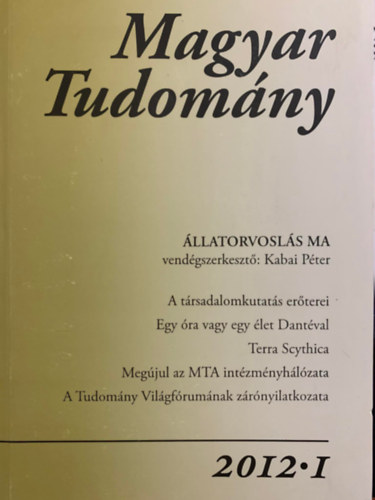 Csnyi Vilmos  (szerk.) - Magyar Tudomny - 2012/1