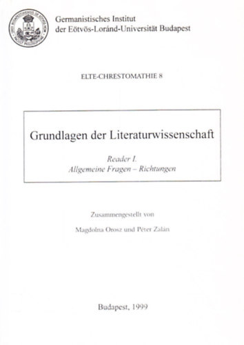 Orosz M.-Zal�n P. - Grundlagen der literaturwissenschaft I.