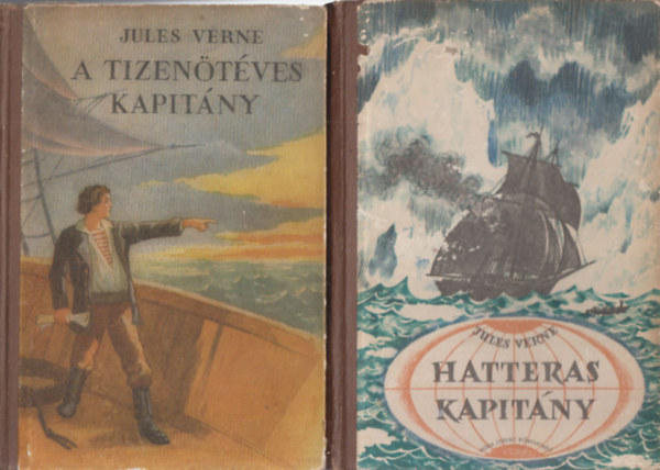 Jules Verne - 2 db. kalandregény (A tizenötéves kapitány + Hatteras kapitány)