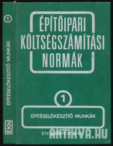 Építőipari költségszámítási normák 1-8. kötet