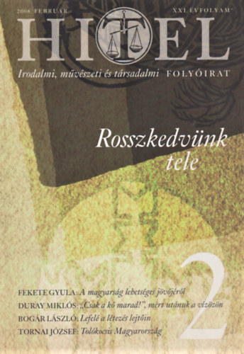 Csori Sndor  (fszerk.) - Hitel (Irodalmi,mvszeti s trsadalmi folyirat) XXI vf. 2008. febr. 2. szm