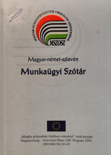 Dallos Bertold - Magyar-n�met-szlov�n munka�gyi sz�t�r