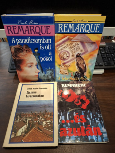 Erich Maria Remarque - 4 db Erich Maria Remarque kötet, KÖNYVMENTŐ AJÁNLAT: Éjszaka Lisszabonban, ...és azután, A paradicsomban is ott a pokol, A fekete obeliszk