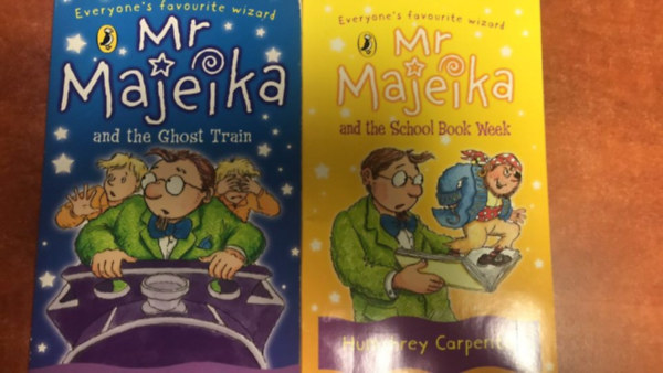 Humphrey Carpenter - 2 db Mr Majeika knyv.Mr Majeika and the Ghost Train,and the School Book Week