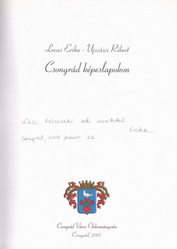 Ujszszi Rbert Lovas Erika - Csongrd kpeslapokon (dediklt)