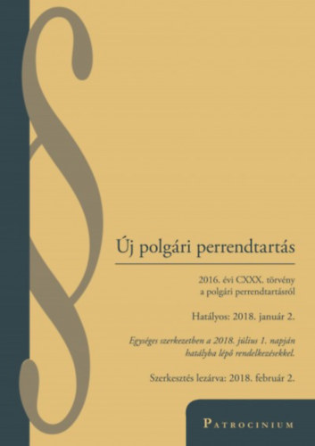 �j Polg�ri perrendtart�s - hat�lyos: 2018. janu�r 2.