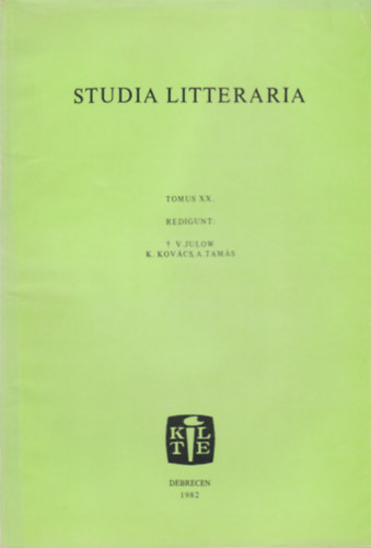 K. Kov�cs - Studia Litteraria Tomus XX.