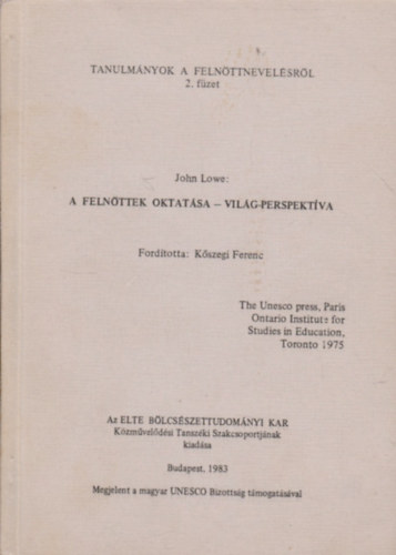 John Lowe - A feln�ttek oktat�sa - Vil�g-perspekt�va