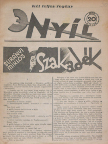 Dr. Sz�nt� Andor  (szerk.) - Ny�l I. �vfolyam 30. sz�m