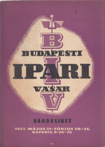 Budapesti ipari vsr 1957. mjus 31-jnius 10. (ptfzettel)